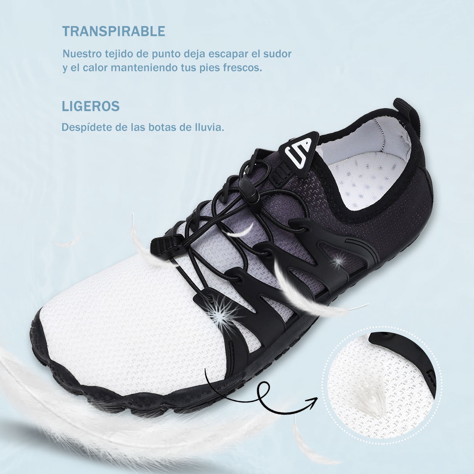 OUSIMEN Water Shoes Womens Mens Quick-Dry Non-Slip Soft Barefoot Swimming Shoes Aqua Sports Outdoor Beach Surfing Diving Hiking Yoga Shoes