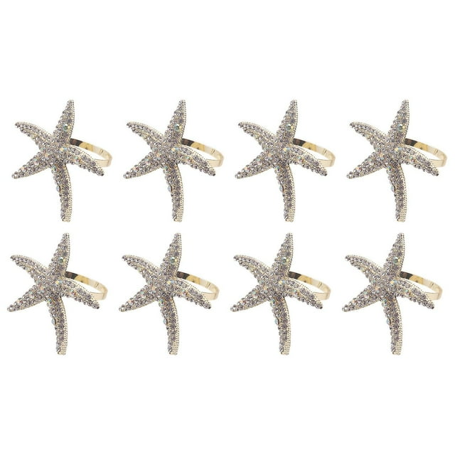 8 Pack Napkin Rings,rhinest Napkin Ring Napkin Hs For Wedding , Beach