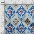 thumbnail image 2 of oneOone Georgette Viscose Blue Fabric Asian Ikat Craft Projects Decor Fabric Printed By The Yard 42 Inch Wide, 2 of 4