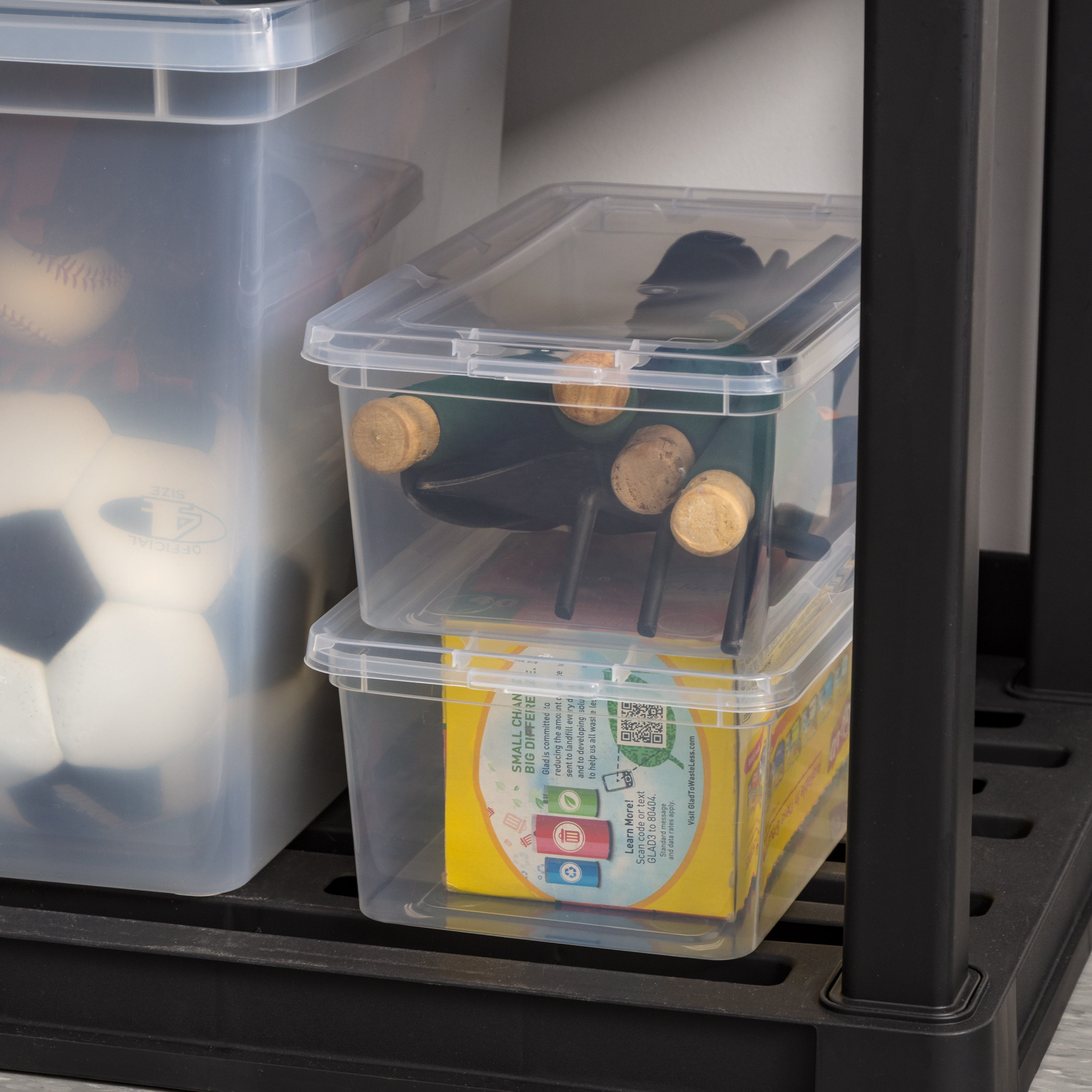 Inspired Essentials 5 Qt. Plastic Storage Bins with Lids, Stackable Storage Containers, Totes, 20Pk