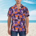 thumbnail image 2 of Susaid Halloween Black Cats Print Short Sleeve Shirts Button Down Casual Shirts Summer Beach Aloha Button Down Short Sleeve for Men ,, 2 of 7