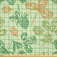 thumbnail image 2 of Ambesonne Botanic Fabric by the Yard Microfiber, Design Leaves Art, 1 Yard, Pale Green Multicolor, 2 of 4
