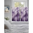 thumbnail image 3 of Purple Mountain Bathroom Window Curtain, Misty Forest Nature Woodland Pine Tree Landscape Light Filtering Coffee Kitchen Curtains, Bedroom Living Room Curtains 2 Panel 84"x54", 3 of 6