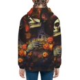 thumbnail image 6 of Pofeuu Vintage Floral Skull Print Teenage Zipper Hoodie Sweatshirts Hooded Casual Jackets With Pocket For Boys Girls-Small, 6 of 6