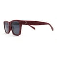 thumbnail image 3 of Womens Narrow Rectangle Dad Fashion Horn Rim Retro Sunglasses Red Black, 3 of 4