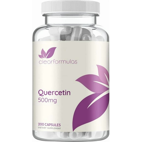 Clear Formulas Quercetin Heart & Immune Support Supplement Capsule, Unflavored, 500 mg, 200 Count
