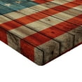 thumbnail image 2 of Ambesonne American Fitted Sheet 2 Pcs Set, Old National Patriotic, Full, Blue Red Pale Brown, 2 of 3