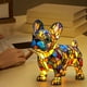 thumbnail image 4 of Lámpara de mesa con diseño de bulldog francés, luz nocturna artística con diseño de perros, ideal como regalo de cumpleaños o Navidad, con vitrales y luz ambiental cálida, ideal como lámpara de mesit, 4 of 6