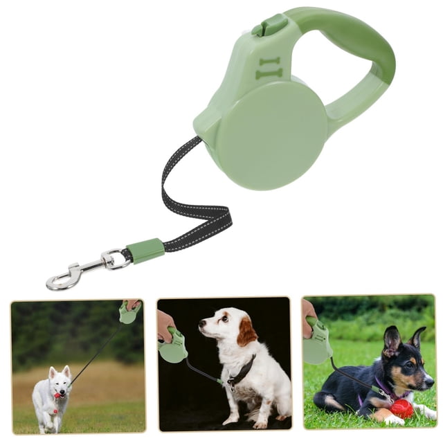 Dog Leash Retractable Leash Small Dog Pet Traction Rope For Dogs Dog Running Leash Dog Walking Belt Pet Pulling Rope Training Leash For Puppies Dog Training Leash Green
