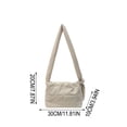 thumbnail image 4 of Bolso bandolera acolchado de nailon para mujer – Bolso cruzado de color liso para ir al trabajo, bolso pequeño de gran capacidad para guardar artículos esenciales diarios., 4 of 6