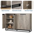 thumbnail image 4 of 55" Buffet Sideboard Cabinet with 4 Doors & Adjustable Shelves, Modern Wood Credenza for Multiple Rooms, 4 of 6