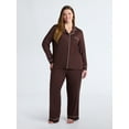 thumbnail image 2 of Joyspun Women’s Dreamy Soft Collection Long Sleeve Top and Pants Pajama Set, Sizes XS-4X, 2 of 4