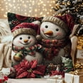 thumbnail image 5 of Xuniizn Christmas Pillow Covers 18x18 inch Xmas Decorations Soft Plush Faux Fur Wool Christmas Throw Pillow Cases Winter Holiday Decor for Sofa Living Room, 5 of 7