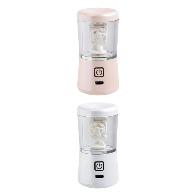 Limpiador de lentes Zulema carga USB automática para todos los negocios de lentes rosa blanco