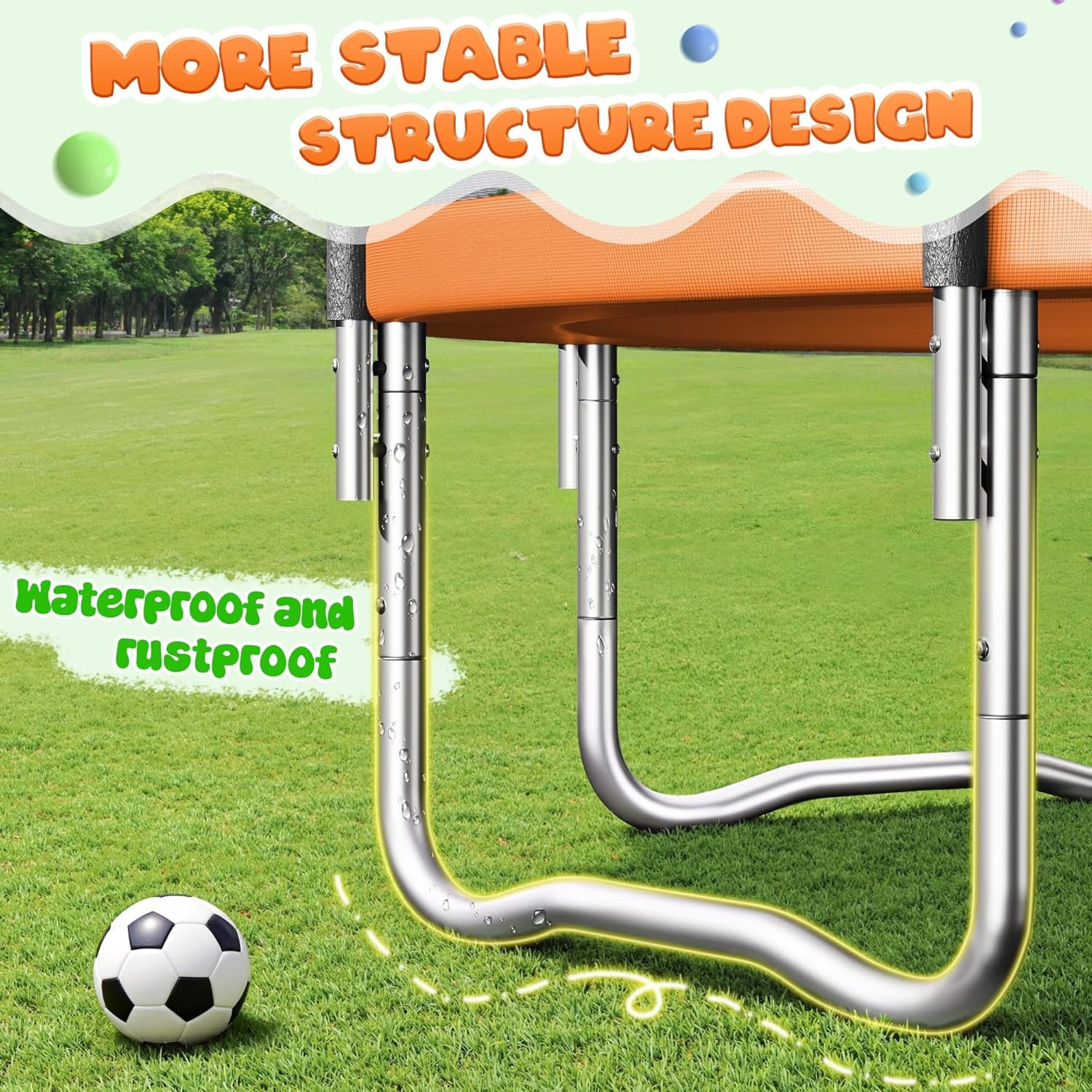Outdoor Trampolines 8ft,Exercise Trampolines with Enclosure Net and Ladder,Recreational Anti-Rust Trampolines for Kids and Adults