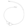 thumbnail image 1 of Collar sencillo de plata esterlina s925 con baño de vacío de oro rosa y doble corazón con letras en forma de corazón, regalo para novias, 1 of 6