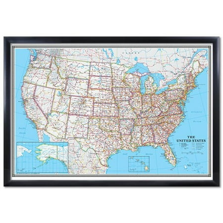 map usa framed 24x36 united states usa us classic black framed wall map map usa framed 24x36 united states usa us classic black framed wall map