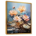 thumbnail image 2 of Designart "Abstract Colors In Lotus Blooms I" Lotus Floater Framed Canvas Prints, 2 of 5
