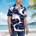 thumbnail image 5 of Haiem Angry Shark Printed Hawaiian Shirt for Men - Men’s Casual Beach Summer Shirts - Stretch Fabric with Modern Fit-3X-Large, 5 of 9