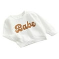 thumbnail image 2 of Chandail pour Enfants Imprimé Lettre Col Manches Longues Blouse, 2 of 7