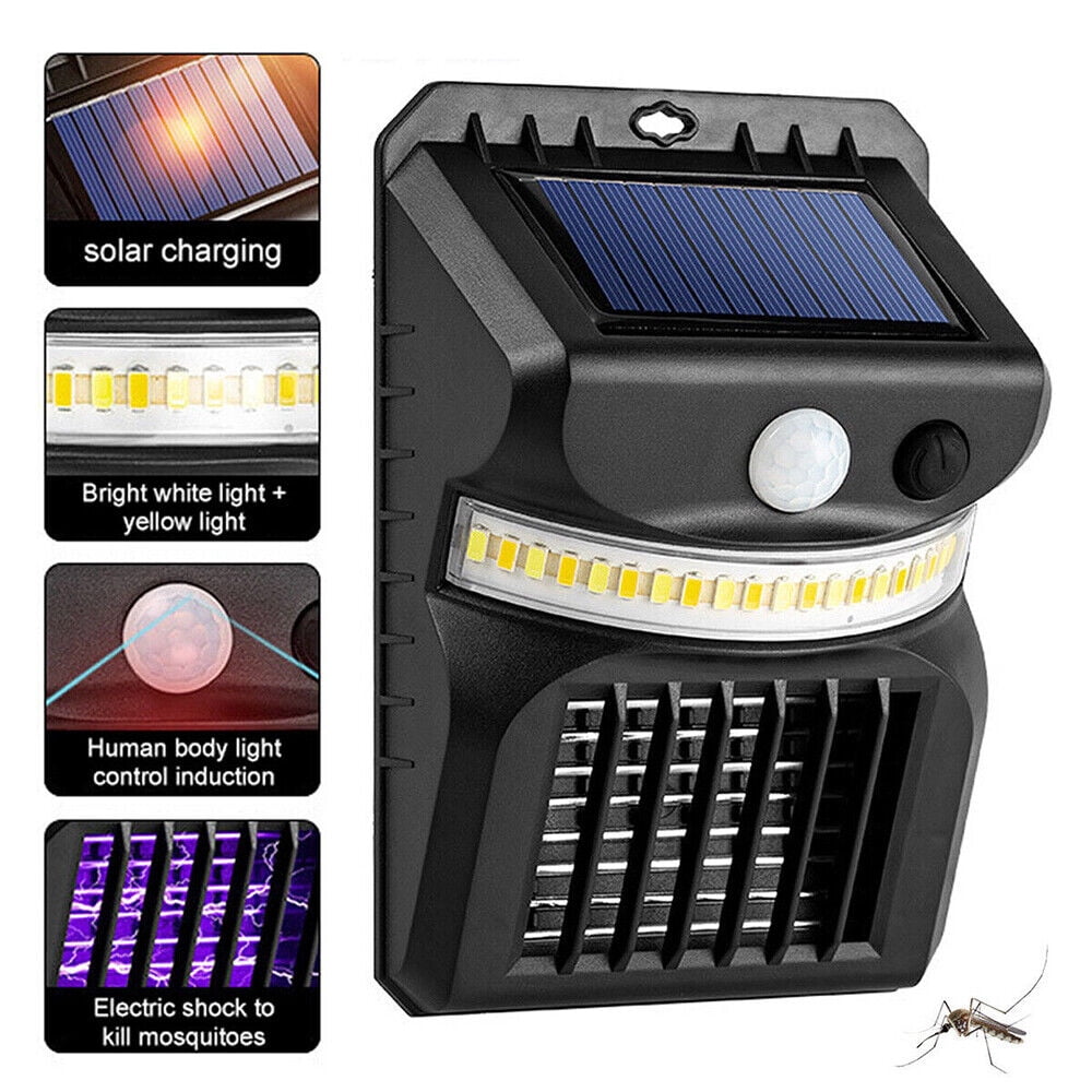 Cocobaby Outdoor Solar Powered LED Mosquito Lamp Fly Bug Insect Zapper Killer Trap Light