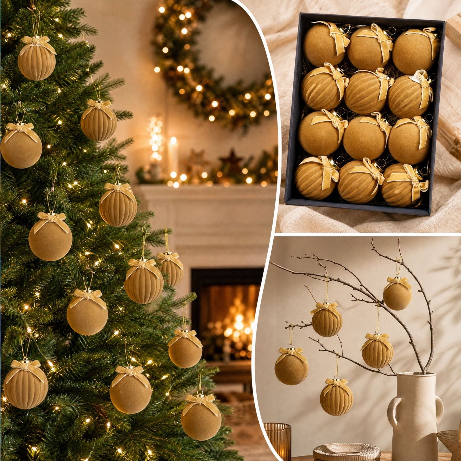 Christmas Decorations Christmas Decorative Ball Ornaments Hanging Tree Decor for Christmas Tree Wreath Window Party Home Holiday Xmas Favors Decor