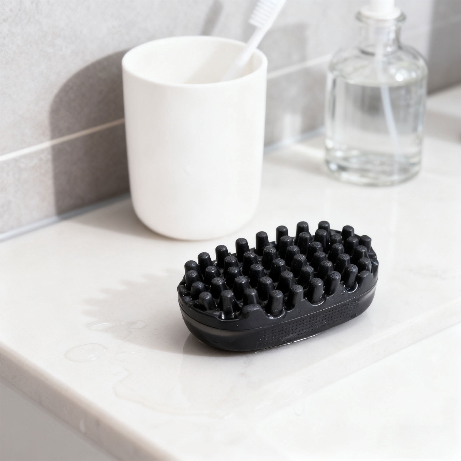 Hair Sponge for Black Curls - Advanced Rotating Rubber Sponge for Natural Freeform Curling, Creates Defined Curls for Men & Women，Grey