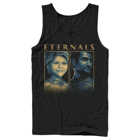 Men's Marvel Eternals Sprite and Kingo Tank Top Black Large
