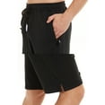 thumbnail image 5 of QPNGRP Men's Workout Stretch Shorts Casual Drawstring Elastic Zipper Pockets Black 32, 5 of 8