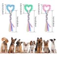 thumbnail image 3 of 4 Pieces Puppy Teethers With Cotton Strings, Heart-shaped Rubber For Small Dogs - Aggressive Chew Toys For Dogs, 3 of 5