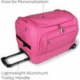 thumbnail image 4 of Mavii Dance Bag With Garment Rack, New 22" Hybrid Garment Rack Duffel, Hardside Bottom Collapsible Travel Bag, Hot Pink, 4 of 7