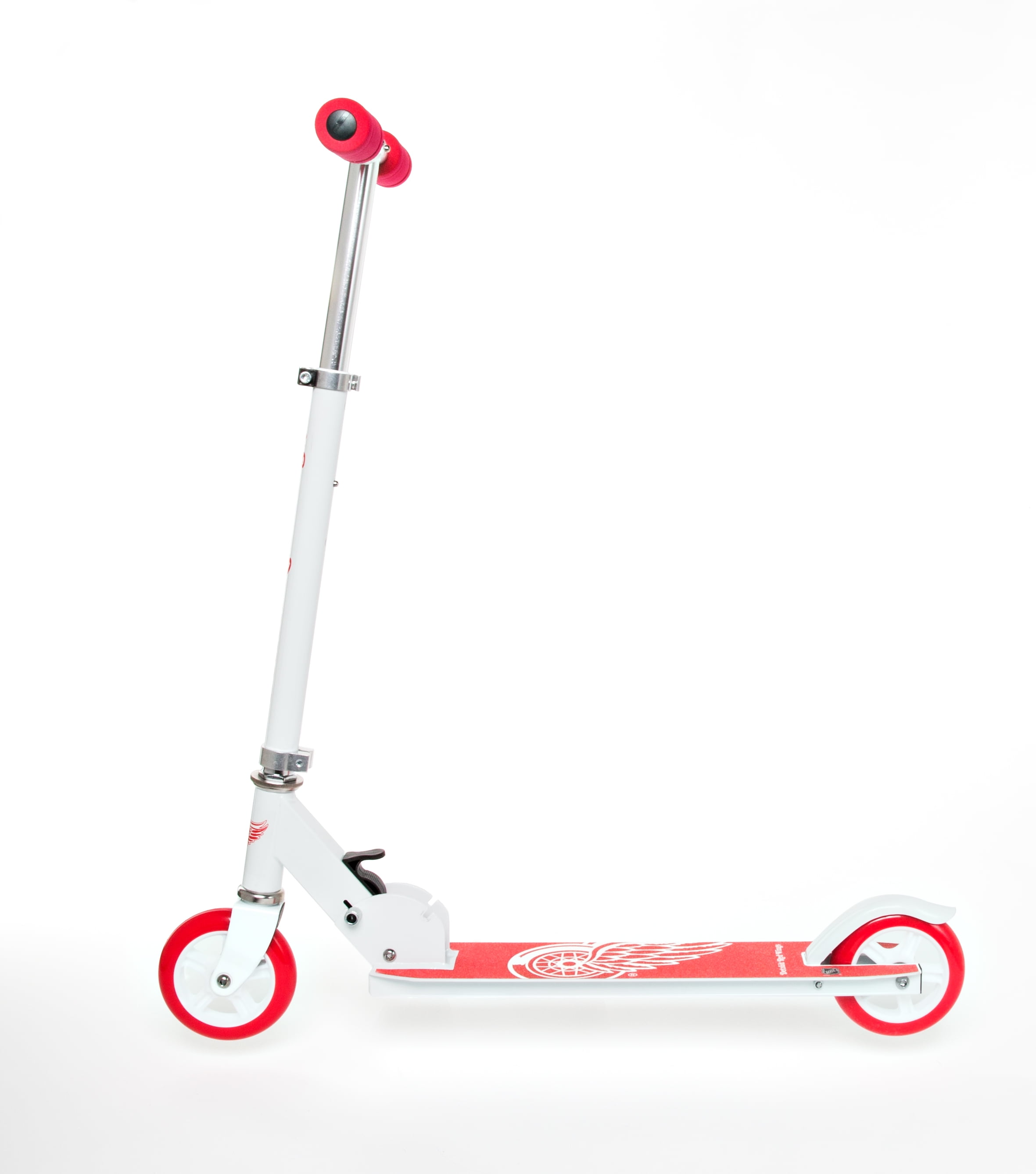 NHL Detroit Red Wings Folding Kick Scooter for Kids Ages 5 and Up by Walk-Onz Sports