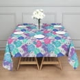 thumbnail image 3 of Pioneer Flower Floral Print Pattern Square Tablecloth, Waterproof Wipeable Spillproof Washable Table Cover for Home Kitchen Party Decor, 60"x60", 3 of 6