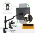 thumbnail image 5 of Height Adjustable Laptop Stand with VESA Mount for 12-17 Inch Notebooks and 17-32 Inch Monitors, Premium Aluminum Alloy Arm Support with  Management, 5 of 7