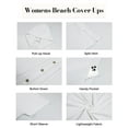 thumbnail image 5 of Bsubseach Short Sleeve Beach Coverup Women's Hooded Swimsuit Cover Up Button Down Shirt Dress, 5 of 5
