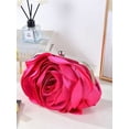 thumbnail image 4 of Women’s Hot Pink Rose Clutch Purse, Floral Evening Bag with Chain Handle, 4 of 6