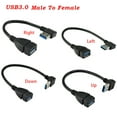 thumbnail image 2 of Chicmine USB 3.0 Type A 90 Degree Right Angled Male to Female Extension Adapter Cable, 2 of 11