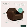 thumbnail image 4 of Plush Keet Children's Chair Brown, with accent pillow, 4 of 6