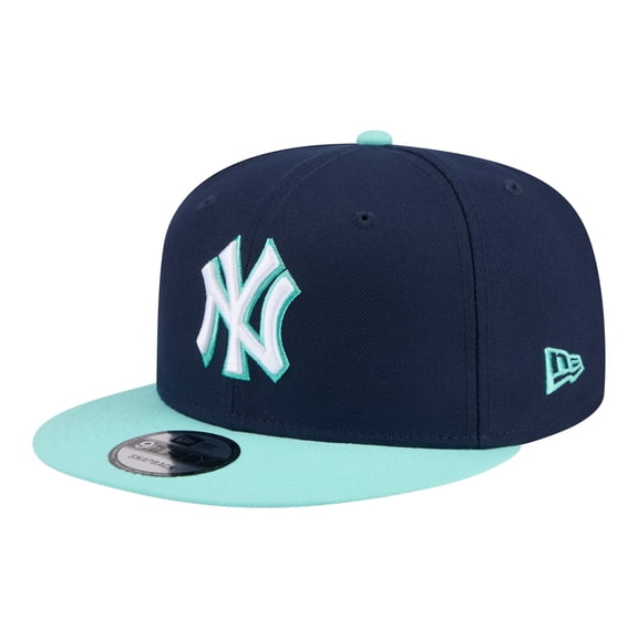 Men's New Era Navy/Turquoise New York Yankees Two-Tone Color Pack 9FIFTY Snapback Hat