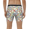 thumbnail image 2 of Men's Boxer Briefs, Paisley Floral 5 Soft and Breathable Mens Underwear Boxer Briefs With Widen Waist, 2 of 5