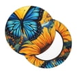thumbnail image 2 of Balery Colorful Cloud Butterfly Sunflower Fundas de asiento para taburete de bar redondo de tela de terciopelo ajustables que protegen de arañazos y manchas para sillas de 14 a 17 pulgadas.-12 inch, 2 of 7