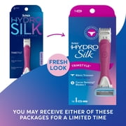 Schick Hydro Silk TrimStyle Razor with Bikini Trimmer for Women – 1 Handle, 1 Refill & 1 Battery