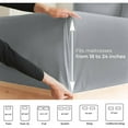 thumbnail image 4 of CGK Linens 4-Piece Extra Deep Pocket Sheet Set - Queen Size Breathable & Cooling Bed Sheets Fits 18"-24" Mattresses, Steel Blue, 4 of 6