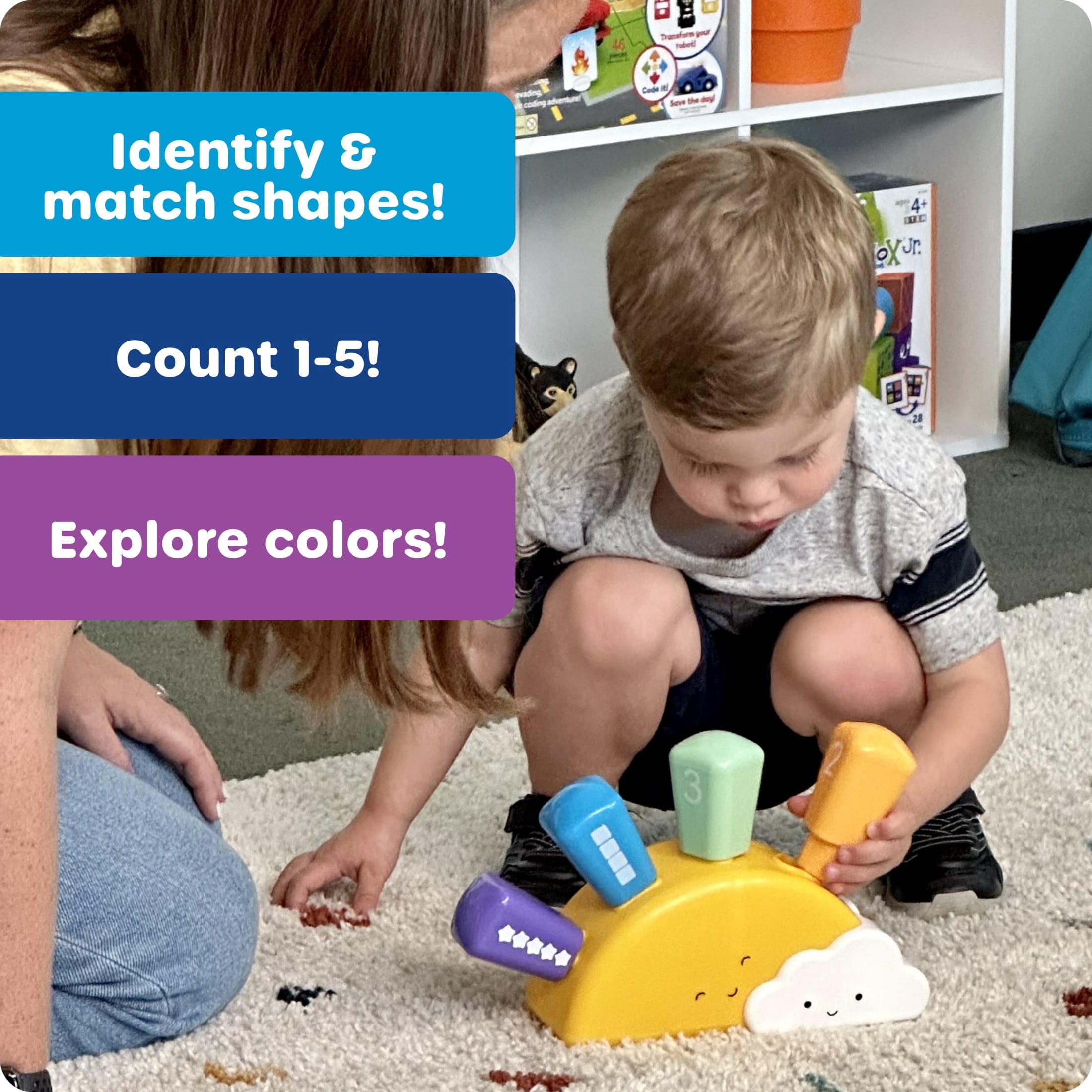 Learning Resources Sunshine Shape Sorter, Fine Motor Skills, Ages 18+ Months