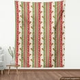 thumbnail image 3 of Ambesonne Christmas Fabric by the Yard Upholstery, Deer Pines Borders, 3 Yards, Green Dark Coral White, 3 of 4