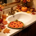 thumbnail image 5 of Fall Pumpkin Fleece Hand Towel,Thanksgiving Kitchen Decor Absorbent Quick Dry Wall Hanging Cleaning Cloth with Autumn Maple Print,Soft Polyester Wiping Towel for Bathroom Counter, 5 of 7