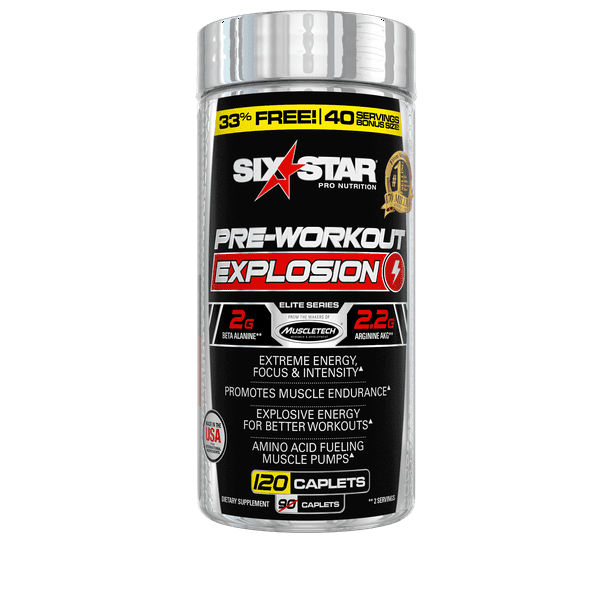 Elite Series Explosion Pre Workout Pills With L Arginine Nitric Oxide Beta Alanine And Energy 120 Count Walmart Com Walmart Com