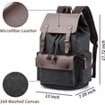 thumbnail image 3 of SPEKSEE Retro Canvas & Leather Laptop Backpack, Unisex 16 Inch Computer Bag for Work Travel & University, Vintage Style Rucksack, 3 of 7