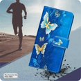 thumbnail image 6 of Leather For Apple iPhone 17e / 16e 6.1-inch Wallet Case Butterflys&Flowers, With Card Holder,Wristband,Magnetic Clasp Kickstand Folio Cover,Color-3,For iPhone 17e / 16e, 6 of 8
