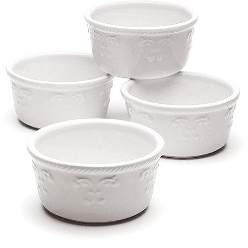Better Homes and Gardens Ivory Scroll Ramekins, Set of 4